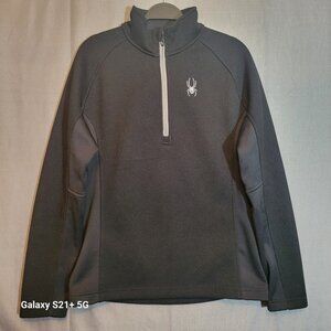 Spyder Mens Outbound Half  Zip Jacket Sweater Black Size Medium Pullover Snow